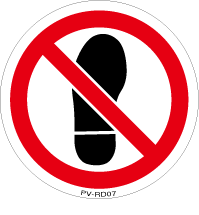 禁止踩踏警告貼標,Prohibit stampede