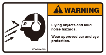 Flying objects and loud noise hazards